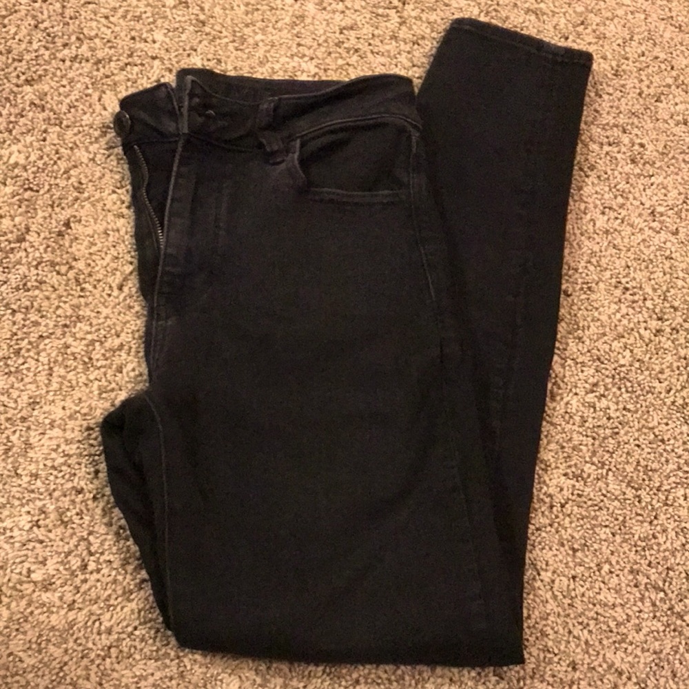 American Eagle 🦅- next level stretch, high rise jegging black jeans, size 8